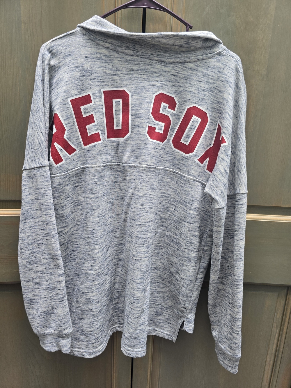 47 Brand Heather Gray Pullover with Black Logo - Picture 3 of 4